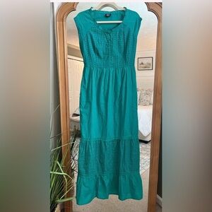 Darling Teal Eyelet Maxi Dress - M Women